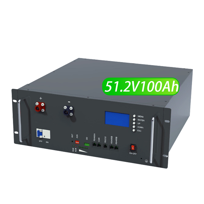 51.20100 Lithium Solar Battery Rack 51.2V 5kWh 100Ah 48V Lifepo4 Lithium Ion Solar Battery Storage Box